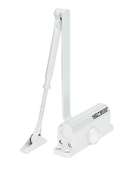 Доводчик NOTEDO DC-060 (дверь до 60 кг и 900 мм) EN2\3, RAL 9016 белый