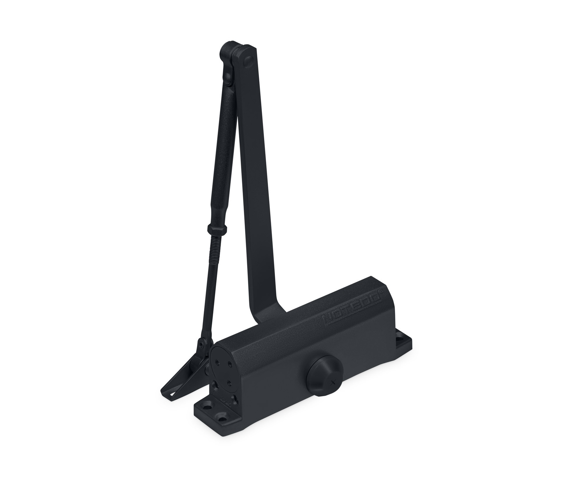 Доводчик NOTEDO DC-090 (дверь до 130 кг и 1250 мм) EN3-5, RAL 9005 чёрный
