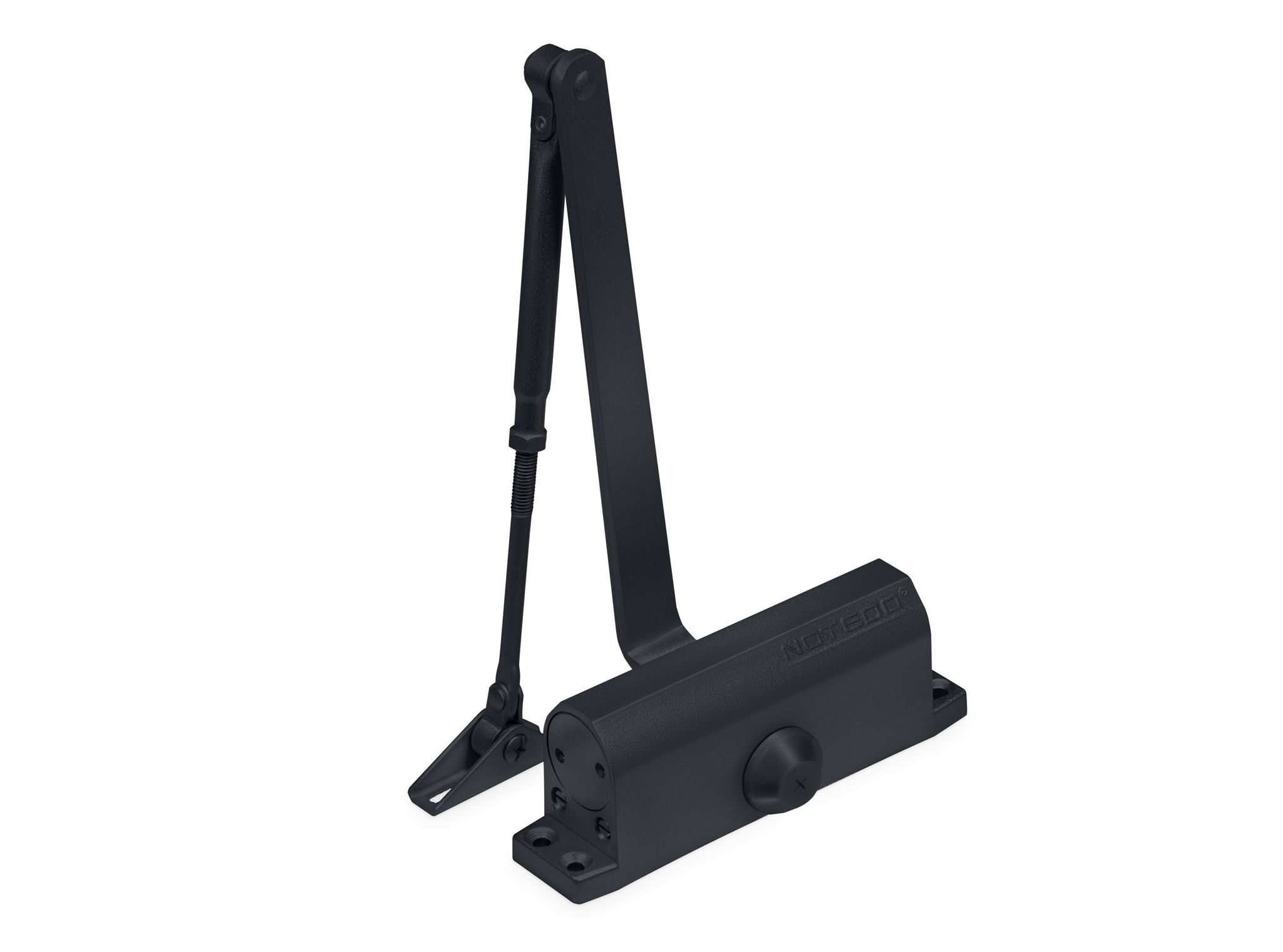 Доводчик NOTEDO DC-080, EN3/4/5, 120 кг, 1250 мм, RAL 9005 чёрный